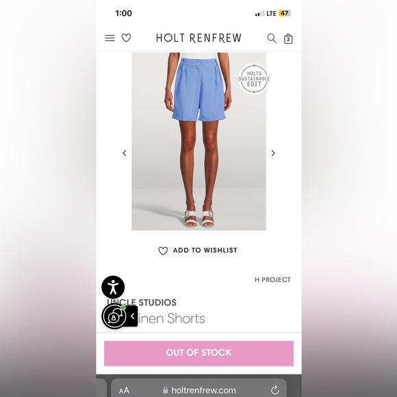 Uncle Studios NWOT white linen shorts- size Xs - Picture 11 of 13